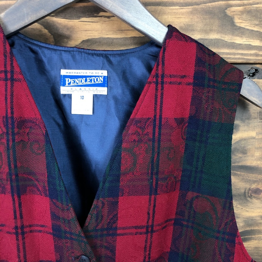 Pendleton | Plaid Button Down Vest - image 3